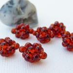 Red small Beaded Beads Lamp..