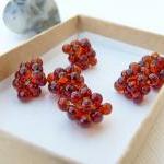 Red small Beaded Beads Lamp..