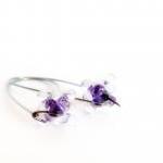 Amethyst minimalist earring..