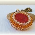 Summer Red Coral Pendant. V..