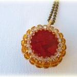 Summer Red Coral Pendant. V..