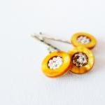 Bird nest. Yellow beaded ha..