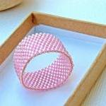 Custom Band Ring. Pink Rose..