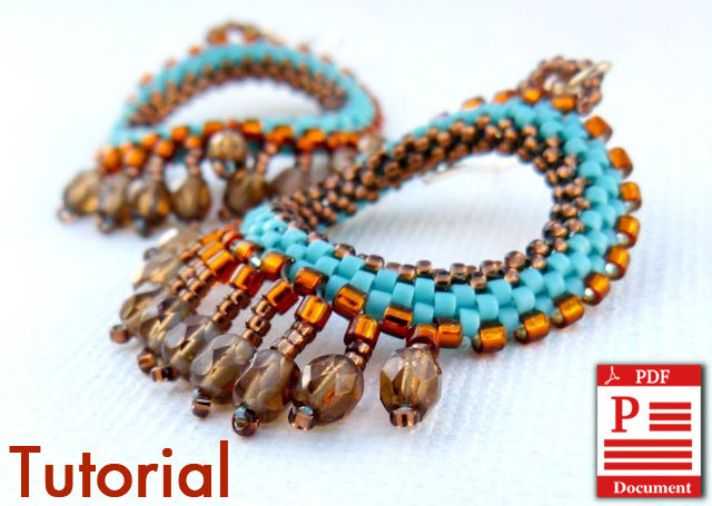 DIY Pattern Beading Tutorial Native American Style Earrings PDF File on
