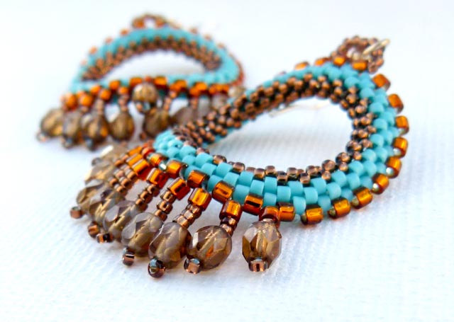 Pocahontas Native American Beaded Chandelier Earrings. Southwest. Indian tribal