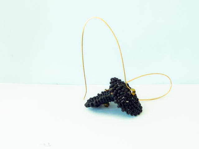 Black swan long dangle earrings. Classic modern design. tbteam