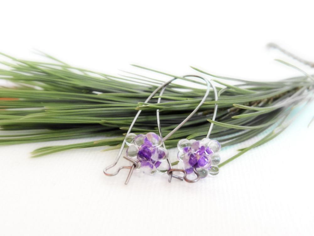 Amethyst minimalist earrings. Valentine jewelry. Spring fashion tbteam spteam