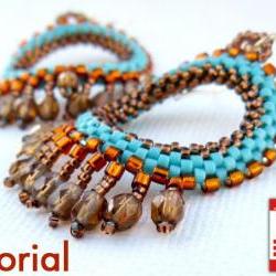 DIY Pattern Beading tutorial Native American Style earrings PDF file