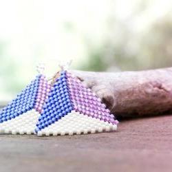 Mystic arrows. Geometric jewelry color block triangles dangle earrings. Dreamy. 
