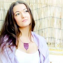 Boho chic Amethyst fringe pendant, beaded necklace. Valentines day unique gift idea. fashion jewelry. tbteam spteam