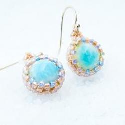 The Breath. Turquoise jewelry. Romantic Dangle Earrings, Rustic wedding, Bridesmate, tbteam
